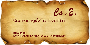 Cseresnyés Evelin névjegykártya