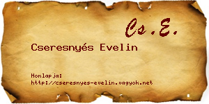 Cseresnyés Evelin névjegykártya