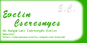 evelin cseresnyes business card